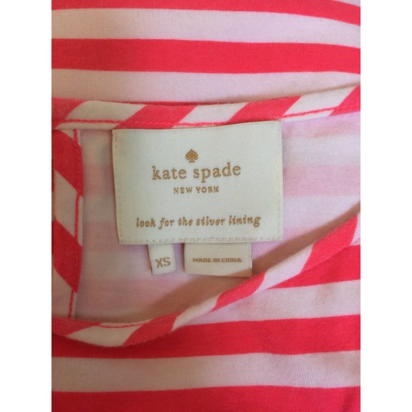 Kate Spade Leora Dress Striped Pink White Cotton 2 - Picture 4 of 7
